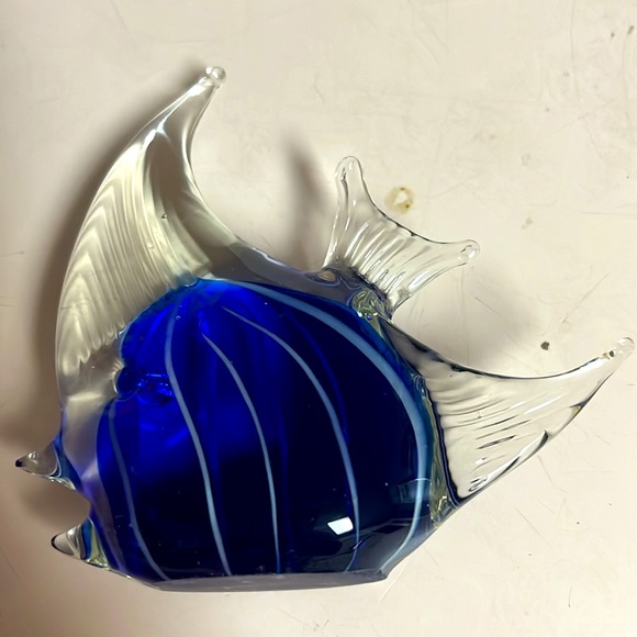 Blue Cobalt Fish Paperweight - Picture 10 of 13